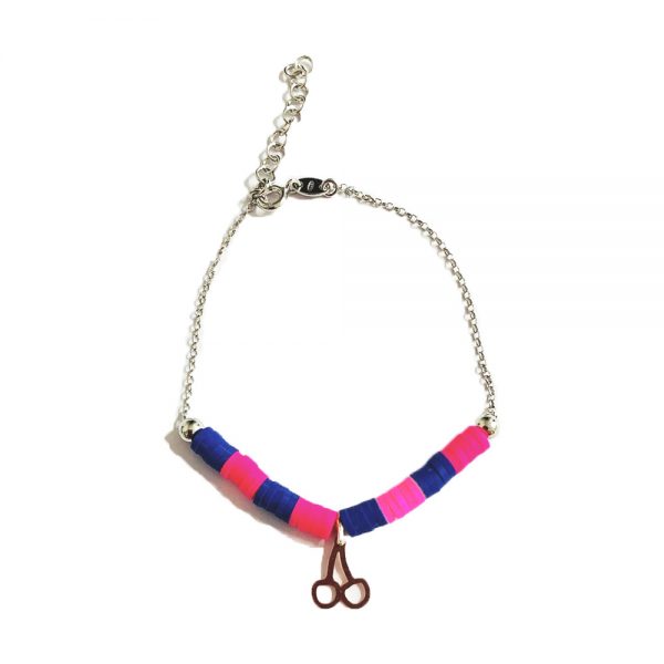 bracciale ciliegia blu fucsia