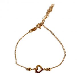 braccialetto cuore colore oro