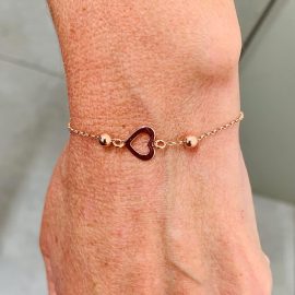 braccialetto cuore colore oro