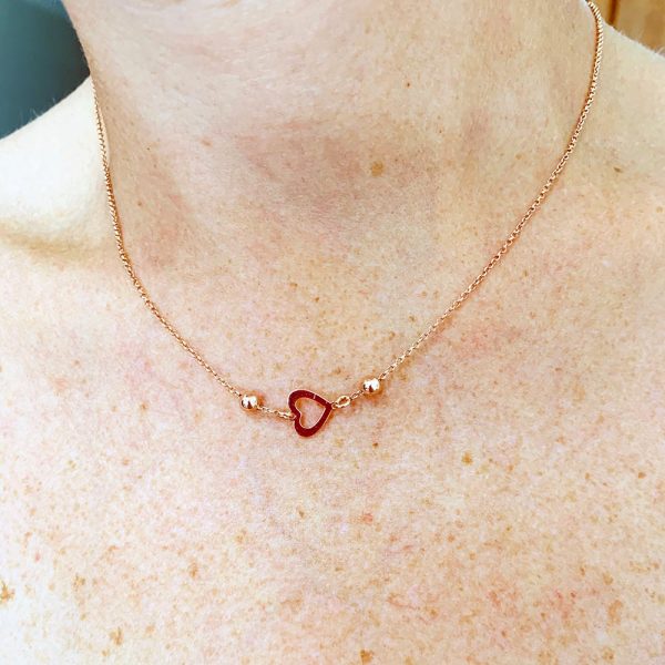 collana cuore colore oro