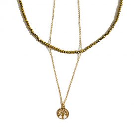 collana gialla albero