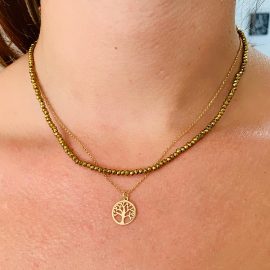collana gialla albero