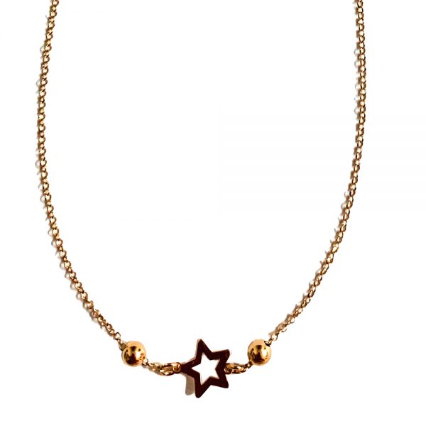collana stella colore oro