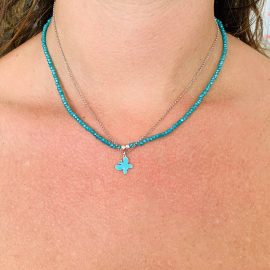 collana verde ciondolo farfalla