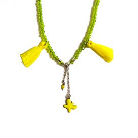 collana verde nappine gialle