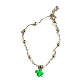 bracciale elementi con quadrifoglio
