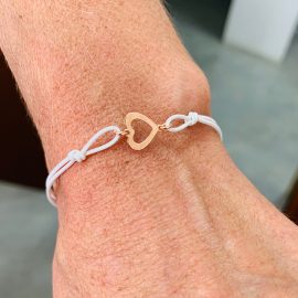braccialetto bianco cuore