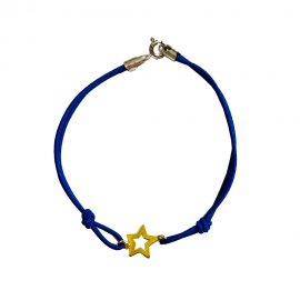 braccialetto blu stella oro