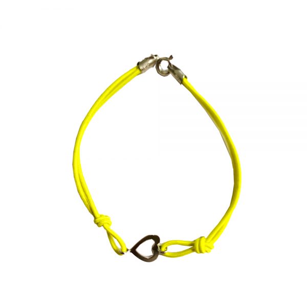 braccialetto giallo cuore