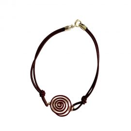 braccialetto marrone spirale