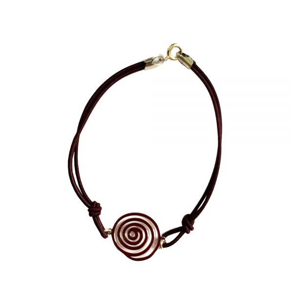 braccialetto marrone spirale