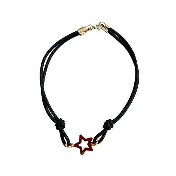 braccialetto nero stella