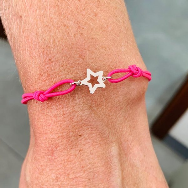 braccialetto rosa stella