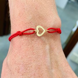 braccialetto rosso cuore