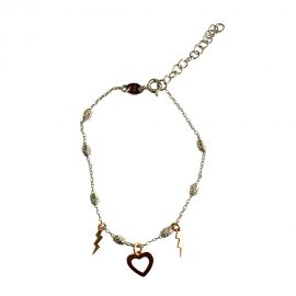 Bracciale cuore fulmini