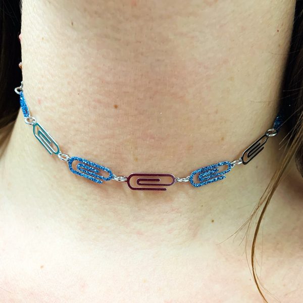 Collana Alpha chocker glitter