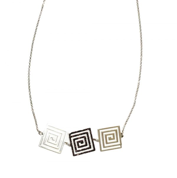Collana alpha spirali quadrate