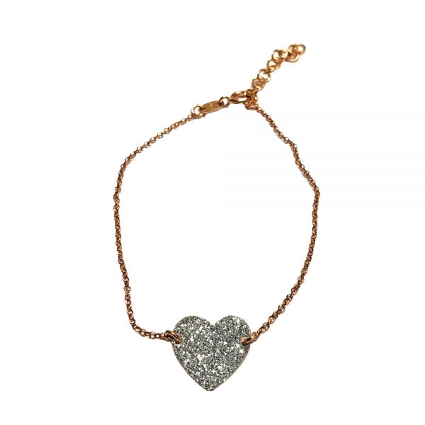 bracciale BV oro cuore argento
