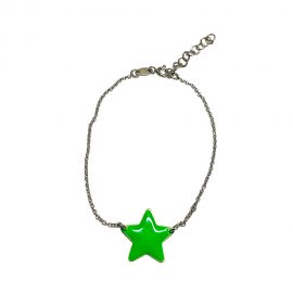 Braccialetto in argento 925 collezione BellaVita con quadrifoglio glitterato verde. Scopri tutta la collezione su Ilaryfashion.com!