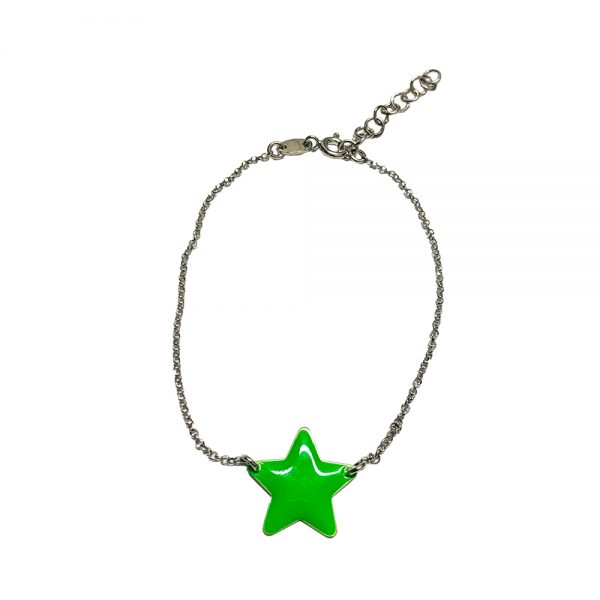Braccialetto in argento 925 collezione BellaVita con quadrifoglio glitterato verde. Scopri tutta la collezione su Ilaryfashion.com!