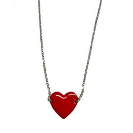 Collana BV cuore rosso dett