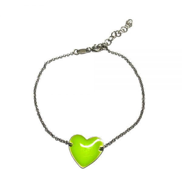 bracciale BV cuore verde