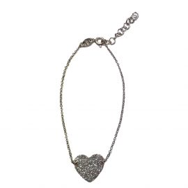 Bracciale BV cuore argento glitter