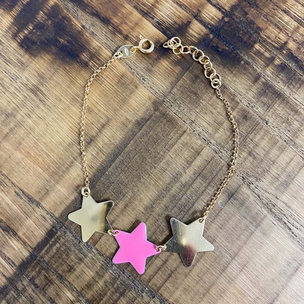 braccialetto summer21 stelle rosa