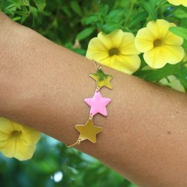 braccialetto summer21 stelle rosa ind