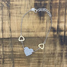bracciale tre cuori