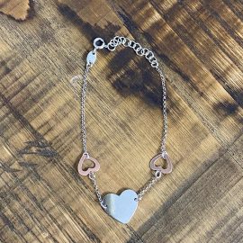 bracciale tre cuori gloss