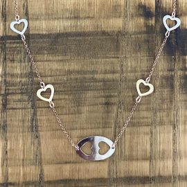 collana double heart dett