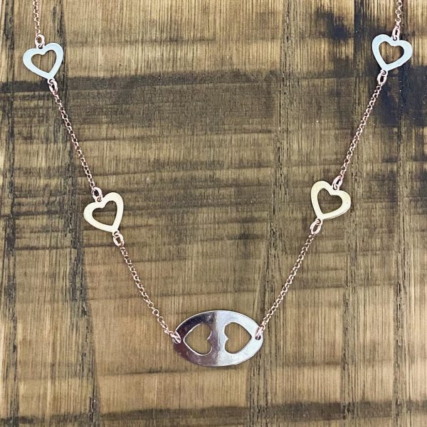 collana double heart dett