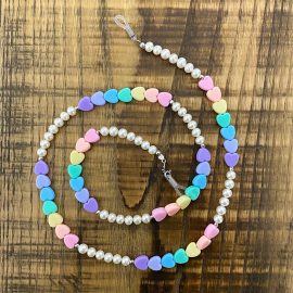 catenella perle cuori x
