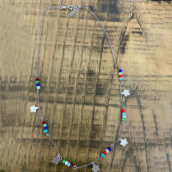 collana fiori perle