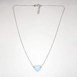collana Bellavita Cuore celeste pastello
